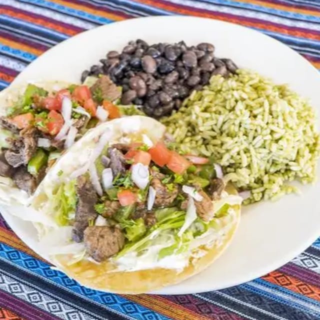 Two Beef Tacos.